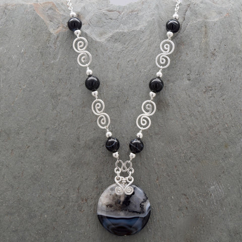 Sardonyx Round Pachamama Necklace