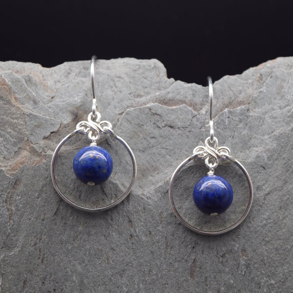 Encircled Lapis Lazuli Earring