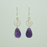 Deep Amethyst Drop Earring