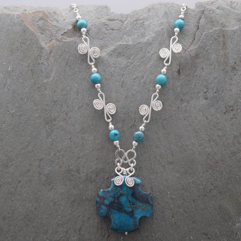 Turquoise Cross Sisa Necklace